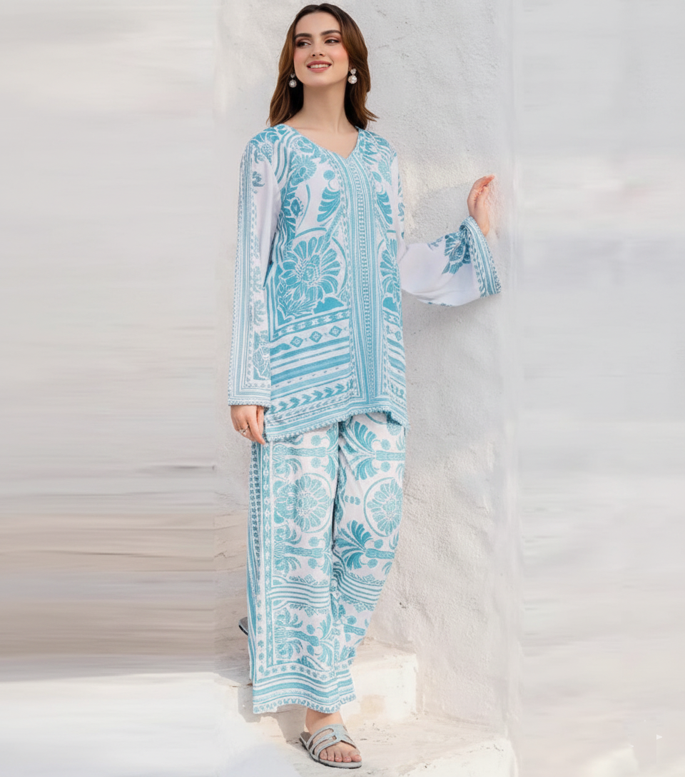 Co-Ord Set Ladies Unstitched 2 PC #001