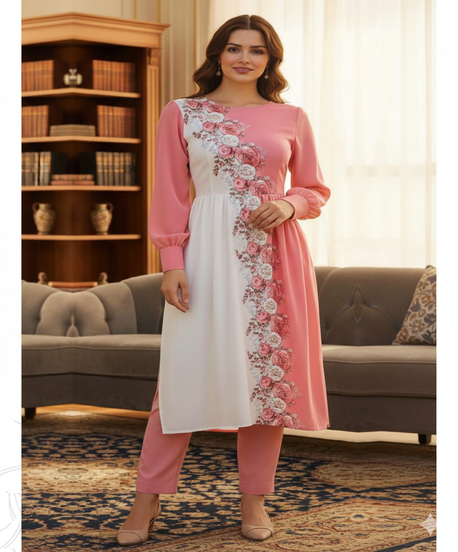 Co-Ord Set Ladies Unstitched 2 PC #021