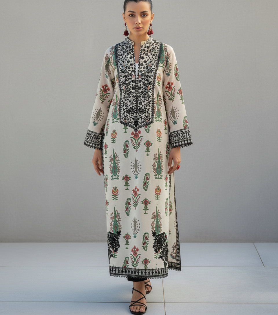 Co-Ord Set Ladies Unstitched 2 PC #002