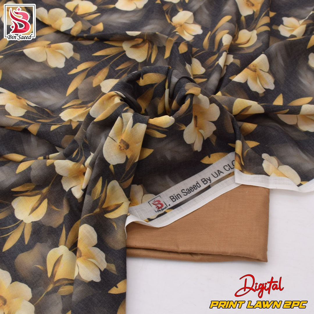 Lawn Ladies: 2-Piece Unstitched Floral Print #136