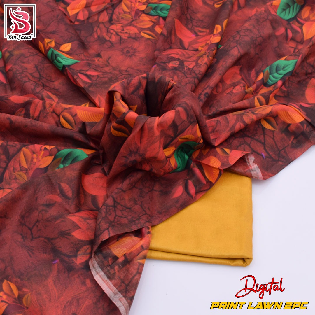 Lawn Ladies: 2-Piece Unstitched Floral Print #143