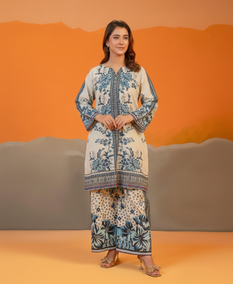 Co-Ord Set Ladies Unstitched 2 PC #045