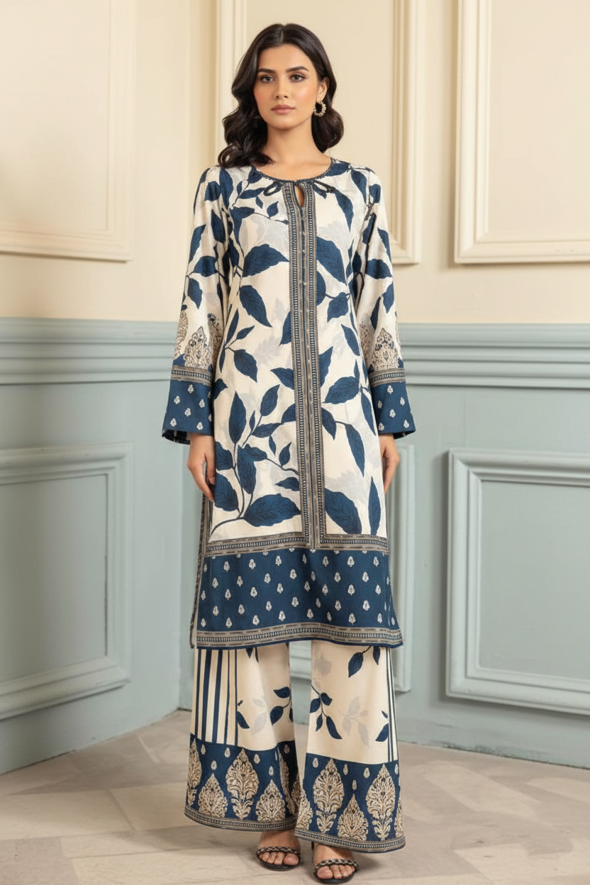 Co-Ord Set Ladies Unstitched 2 PC #052