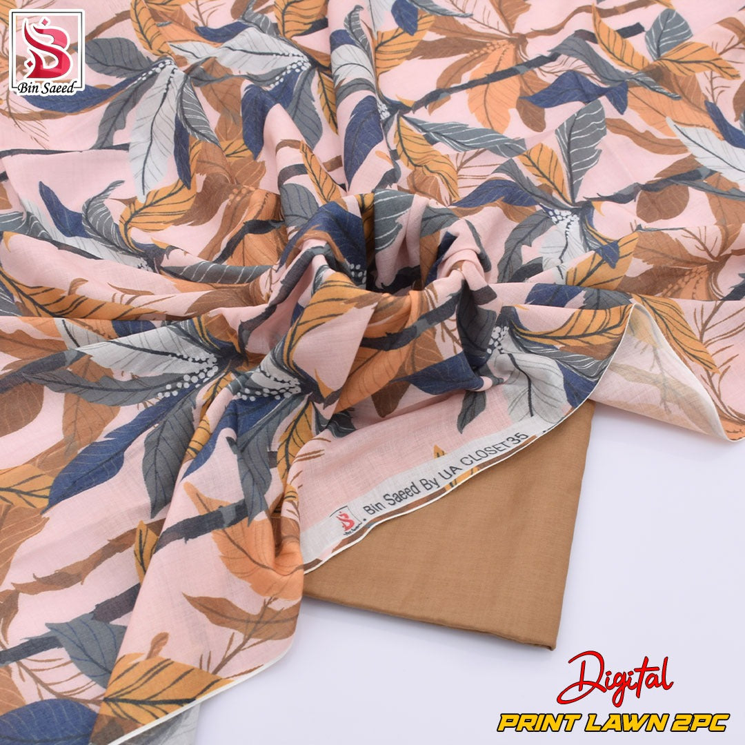 Lawn Ladies: 2-Piece Unstitched Floral Print #153