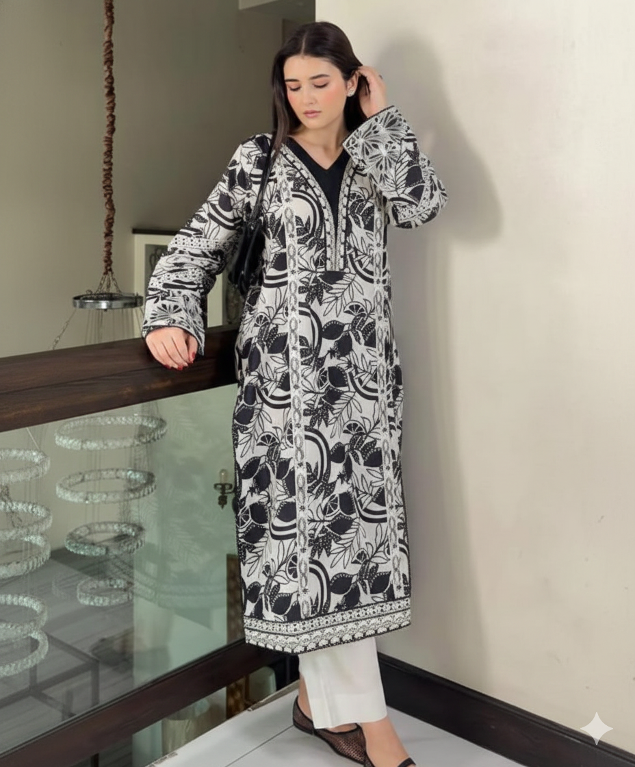 Co-Ord Set Ladies Unstitched 2 PC #066