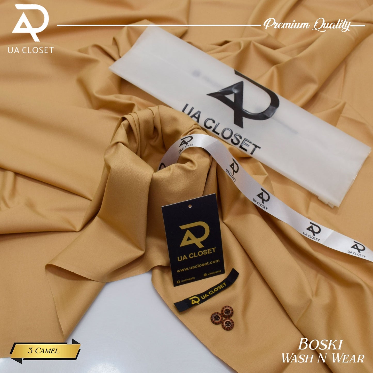 Korean Boski Wash n Wear Suits, Gift Packing For Men( On Pack of 2 Suits inclued a Gift Watch+ Key Chain)