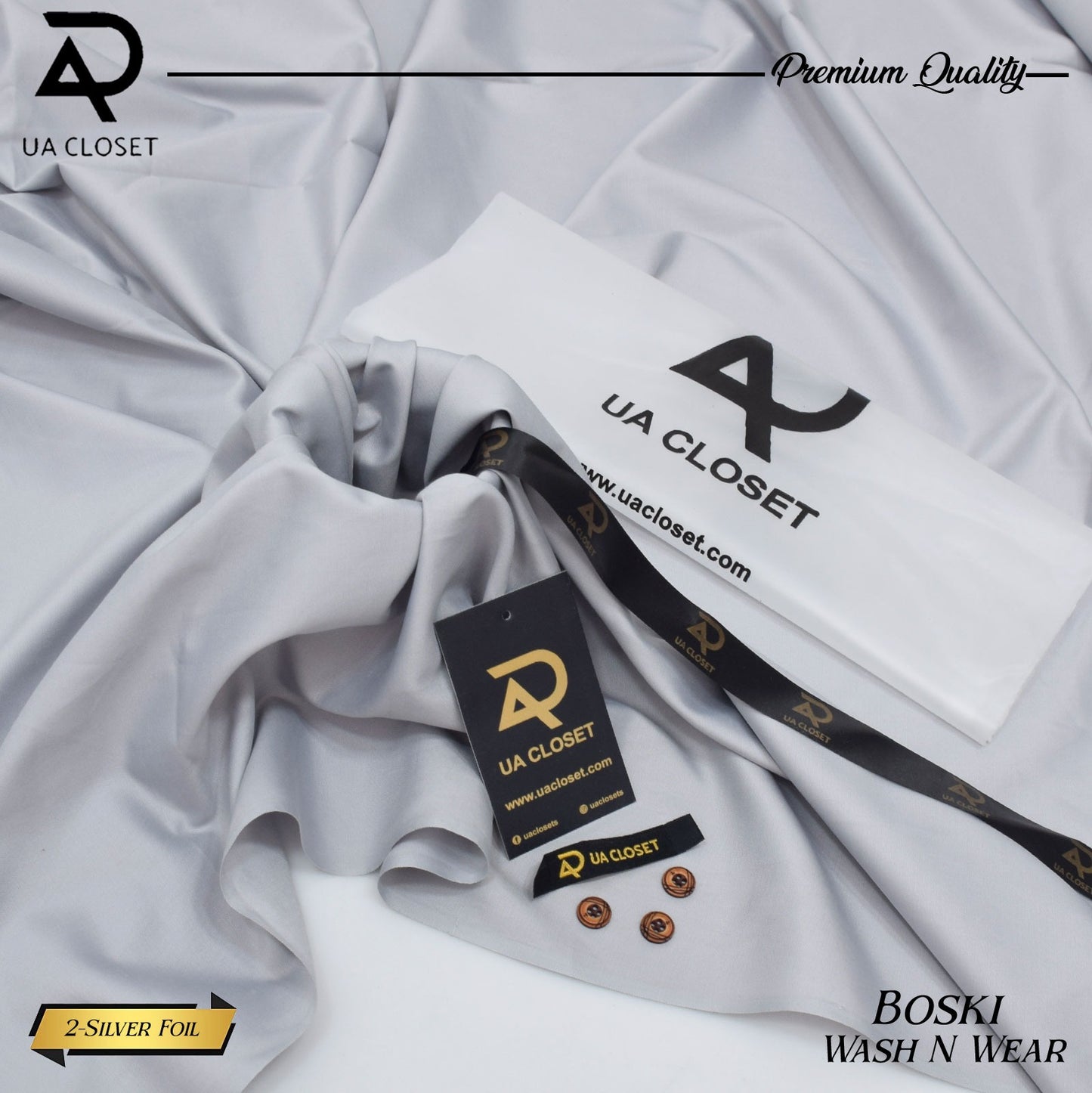 Korean Boski Wash n Wear Suits, Gift Packing For Men( On Pack of 2 Suits inclued a Gift Watch+ Key Chain)