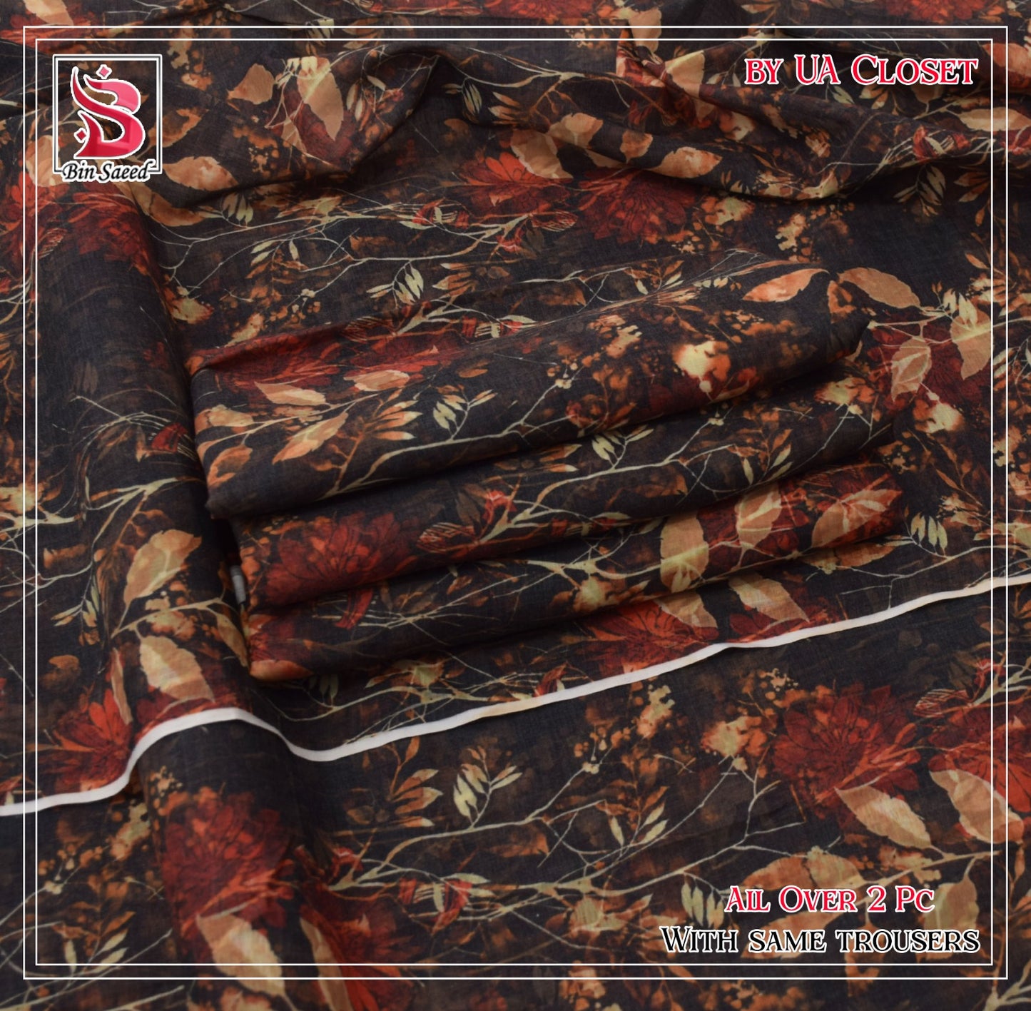 Lawn Ladies: 2-Piece Unstitched Floral Print #196