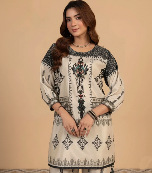 Co-Ord Set Ladies Unstitched 2 PC #016