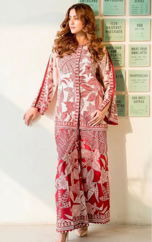 Co-Ord Set Ladies Unstitched 2 PC #018