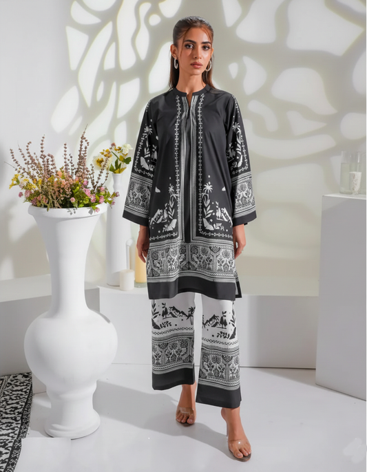 Co-Ord Set Ladies Unstitched 2 PC #022