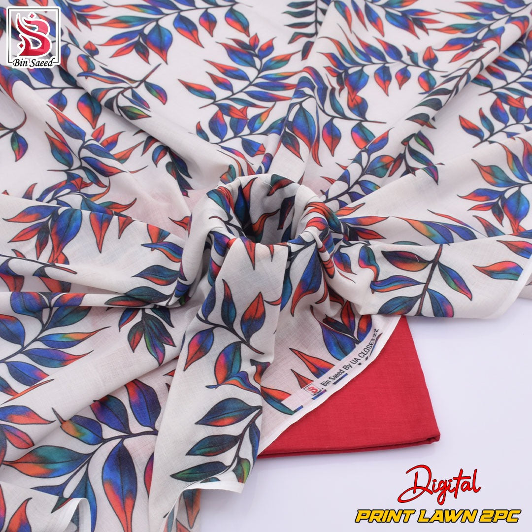 Lawn Ladies: 2-Piece Unstitched Floral Print #141