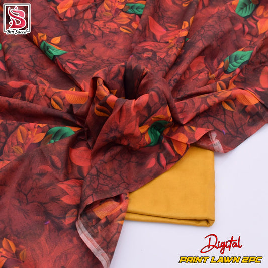 Lawn Ladies: 2-Piece Unstitched Floral Print #143