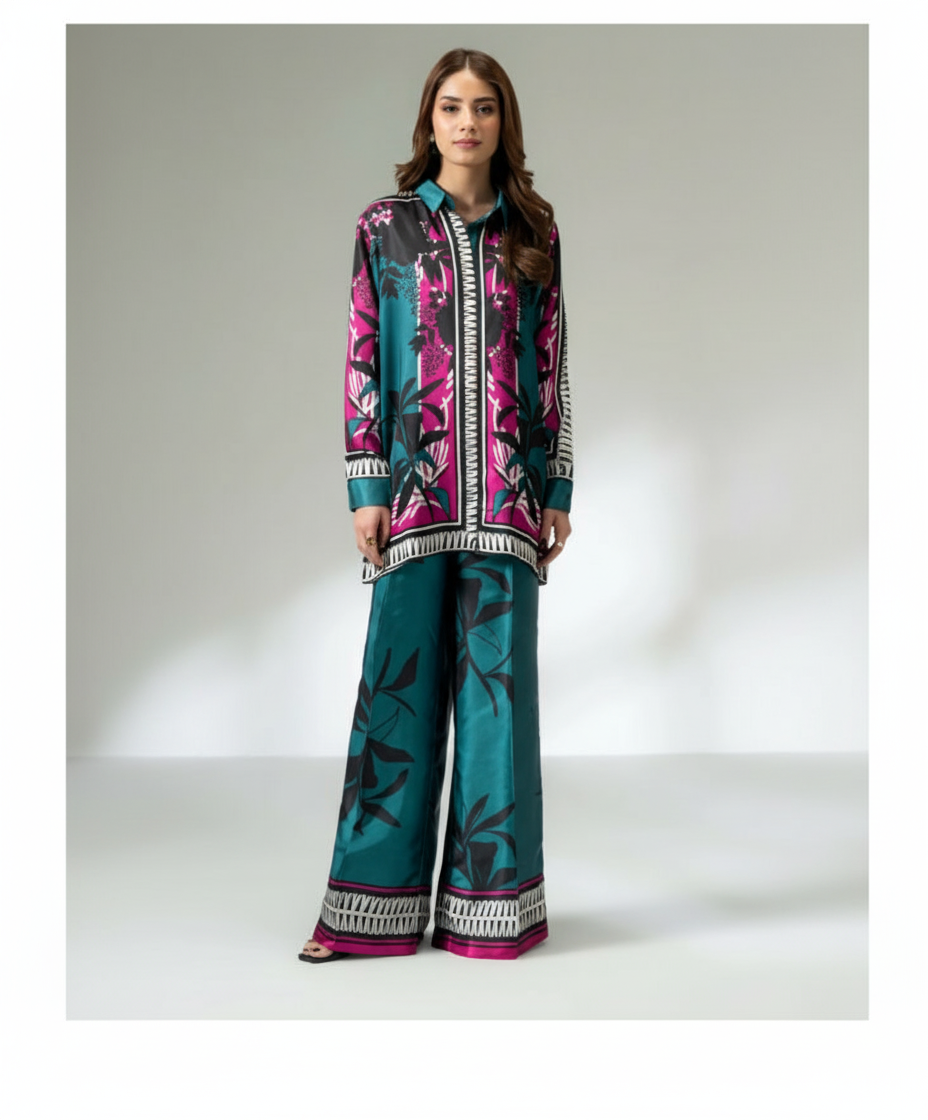 Co-Ord Set Ladies Unstitched 2 PC #047