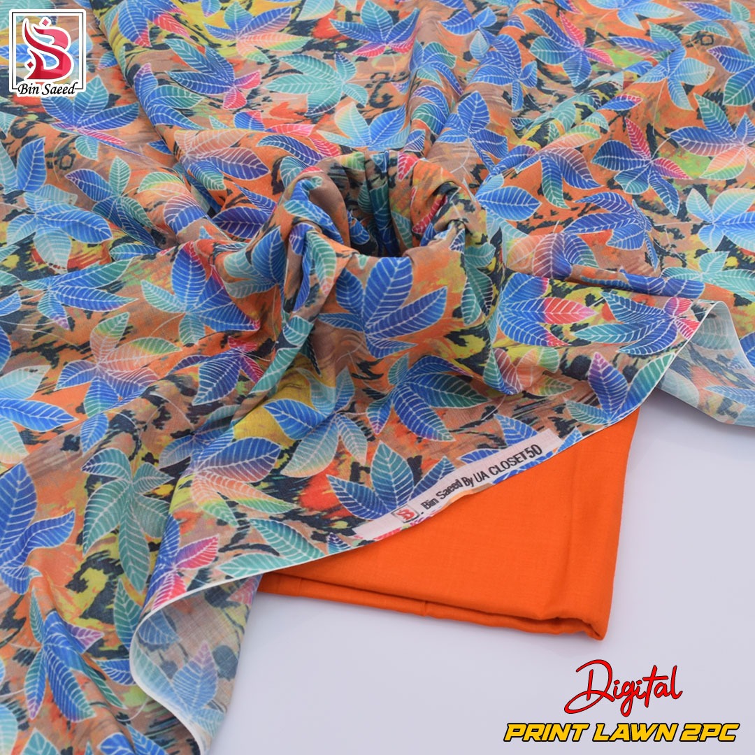 Lawn Ladies: 2-Piece Unstitched Floral Print #155