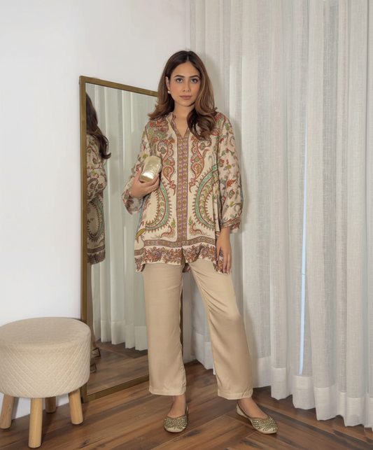 Co-Ord Set Ladies Unstitched 2 PC #056