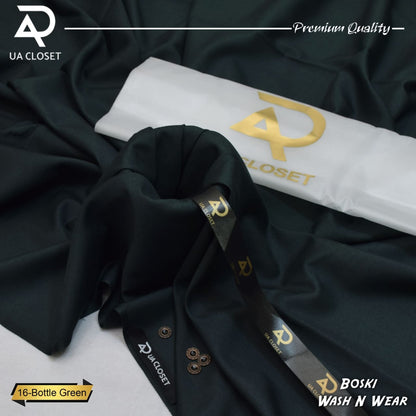 Korean Boski Wash n Wear Suits, ( دو سوٹ کی خریداری پر ایک واچ اور کی چین بلکل فری )