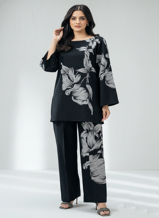 Co-Ord Set Ladies Unstitched 2 PC #062