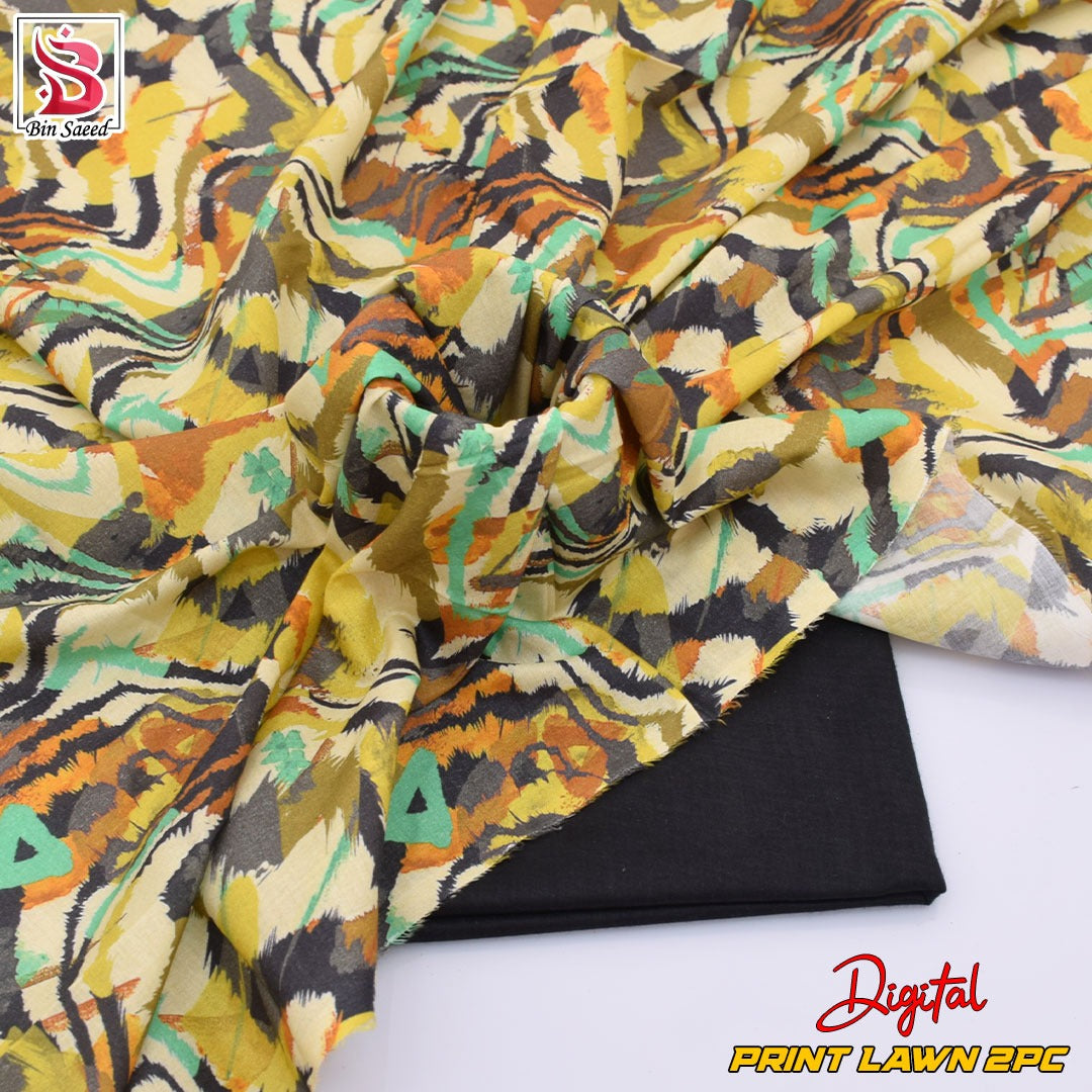 Lawn Ladies: 2-Piece Unstitched Floral Print #163