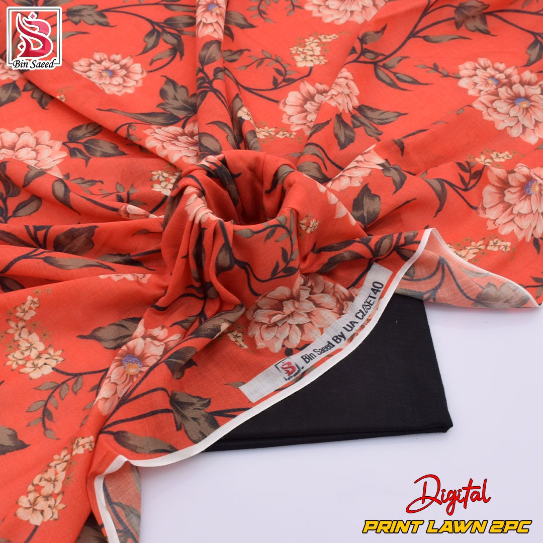 Lawn Ladies: 2-Piece Unstitched Floral Print #164