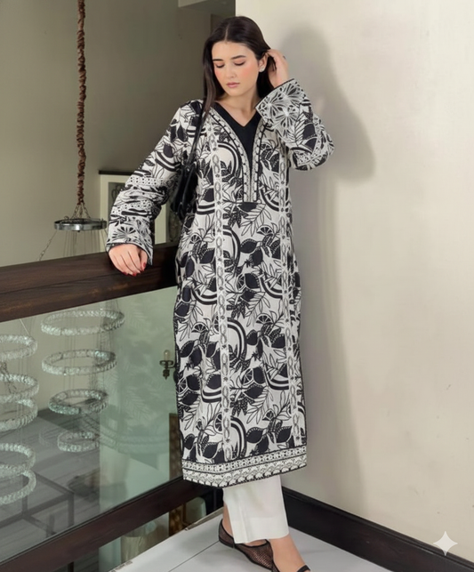 Co-Ord Set Ladies Unstitched 2 PC #066