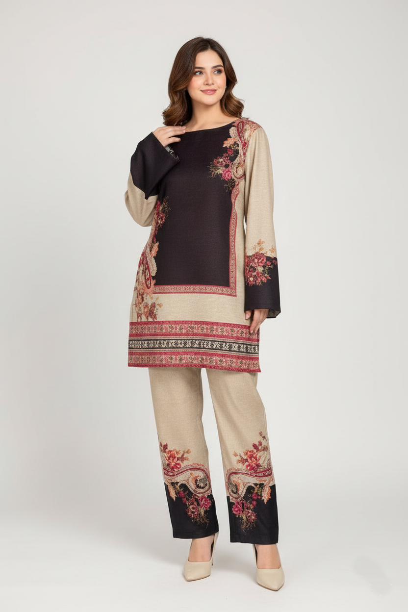 Co-Ord Set Ladies Unstitched 2 PC #070