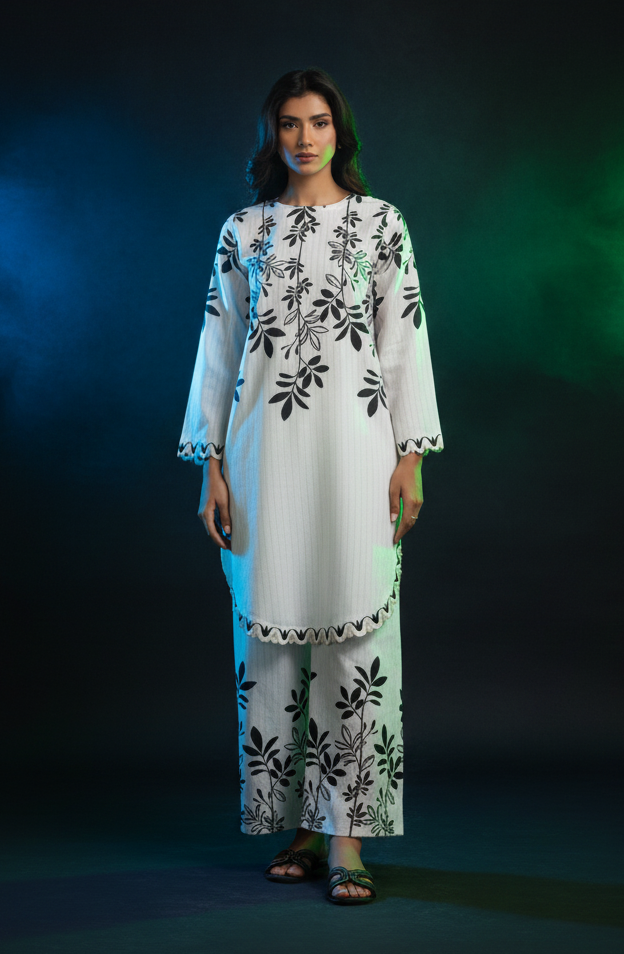 Co-Ord Set Ladies Unstitched 2 PC #071