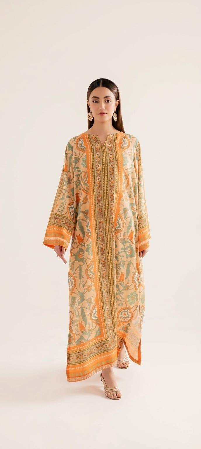 Long Co-Ord Set Ladies Unstitched 2 PC #079