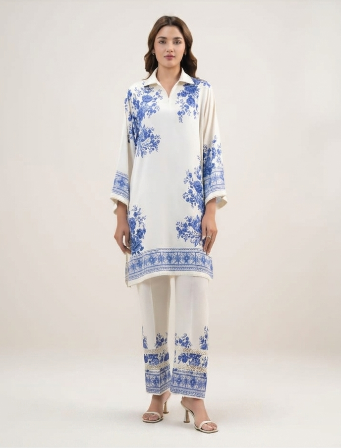 Co-Ord Set Ladies Unstitched 2 PC #088