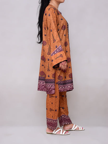 Premium Turkish Digital Linen with Mirror Winter Collection 2 PC