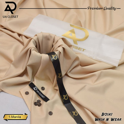 Korean Boski Wash n Wear Suits, Gift Packing For Men( On Pack of 2 Suits inclued a Gift Watch+ Key Chain)