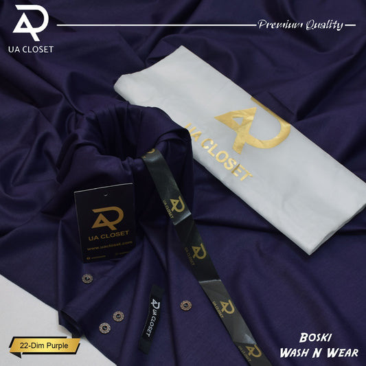 Korean Boski Wash n Wear Suits, Gift Packing For Men( On Pack of 2 Suits inclued a Gift Watch+ Key Chain)