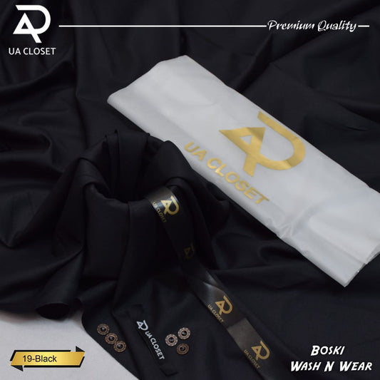 Korean Boski Wash n Wear Suits, ( دو سوٹ کی خریداری پر ایک واچ اور کی چین بلکل فری )