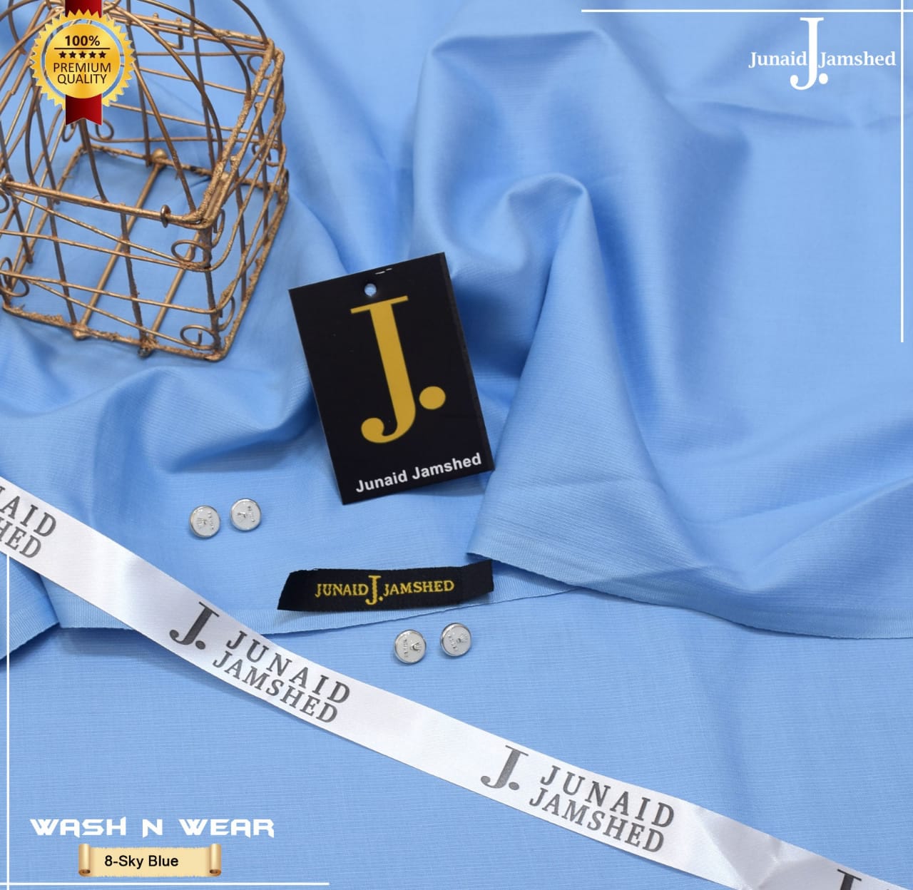 J. Slub Yarn Summer Wash n Wear Executive class Fabric