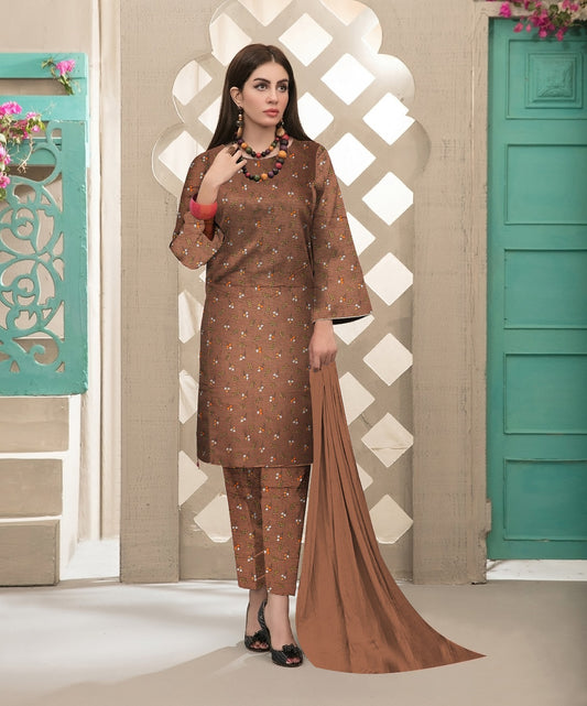 DYNASTY MICRO COTTON 4 SEASON STUFF ALLOVER PRINT UNSTITCHED 3 PC'S