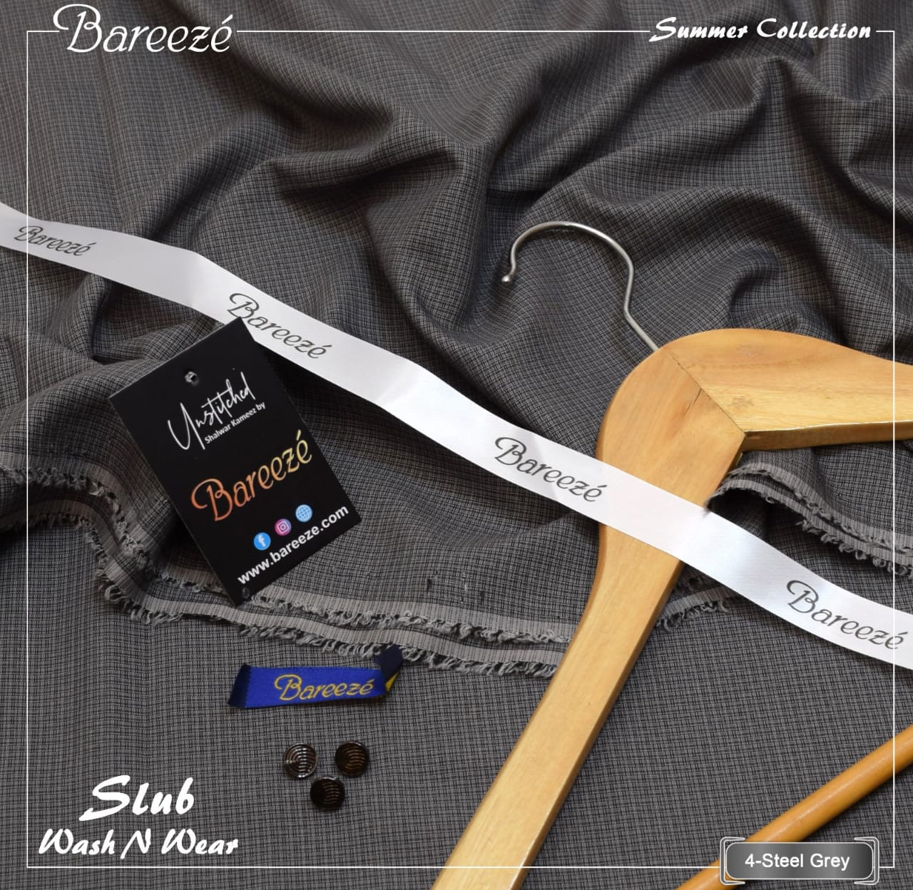 Slub wash n wear check design
