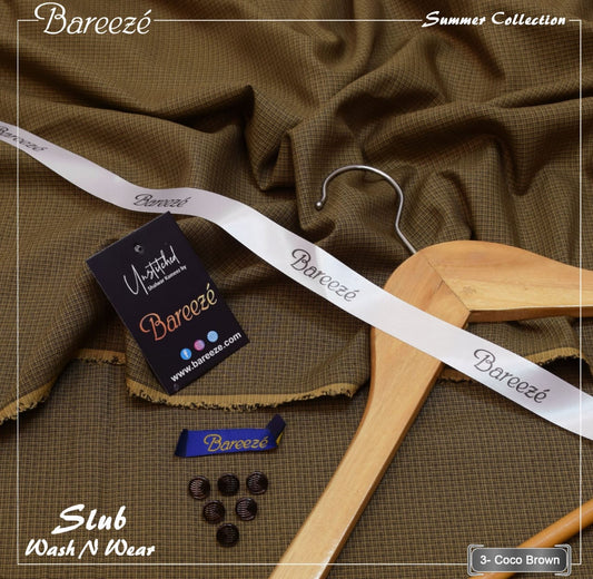 Slub wash n wear check design